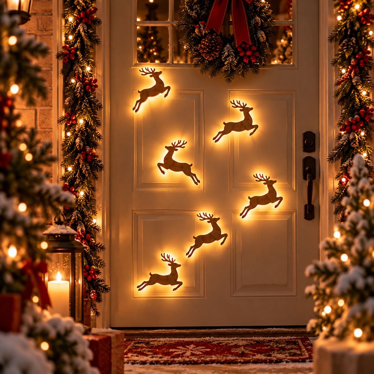 Christmas LED Reindeer Wall Decor